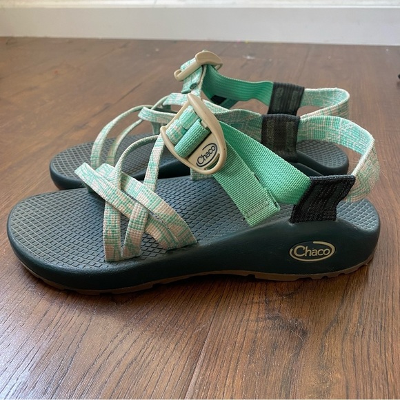 Chaco ZX1 Classic Outdoor Sport Hiking Sandals Pep PineGreen Strap SZ 6 - Picture 6 of 10